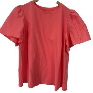 A New Day Salmon Coral Flutter Sleeve Tshirt XXL